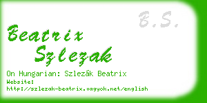 beatrix szlezak business card